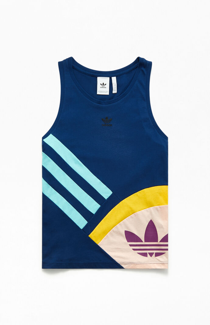 Adidas Navy Sportive Nineties Tank Top Pacsun