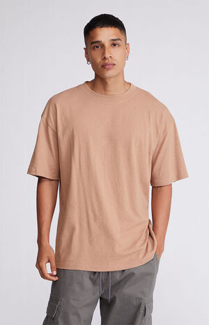 Brown Loch Solid Boxy T-Shirt image number 1