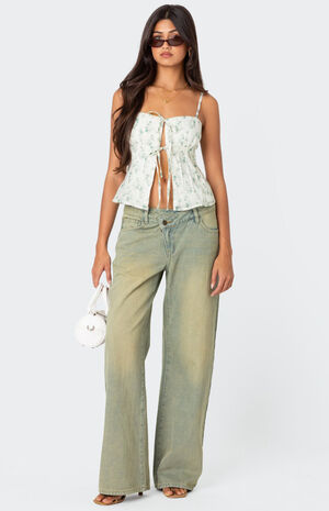 Malmo Printed Tie Front Top image number 2