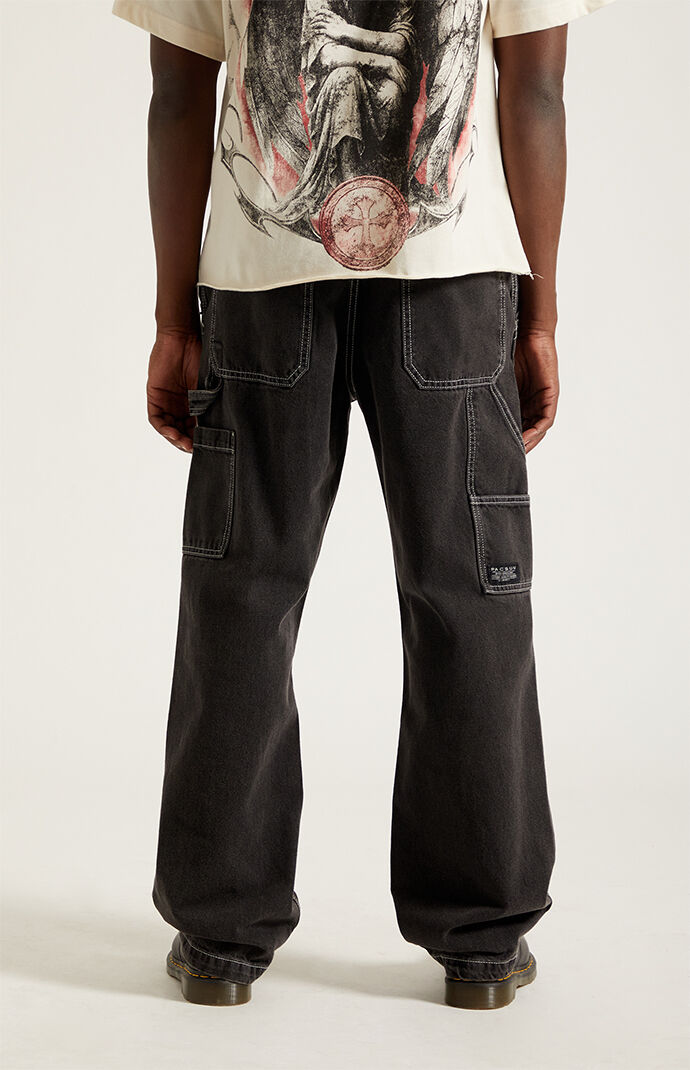 Pacsun Dylan Baggy Jeans Carpenter Contrast Stitch Black | Pacsun