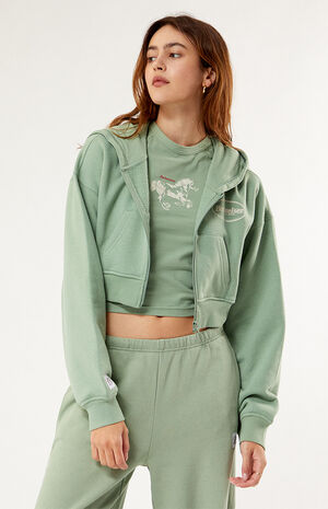 By PacSun Sage Stamp Zip Up Hoodie image number 1