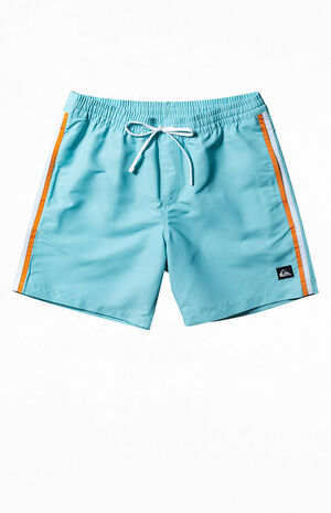 Eco Light Blue Beach Please Volley 17" Swim Trunks image number 1