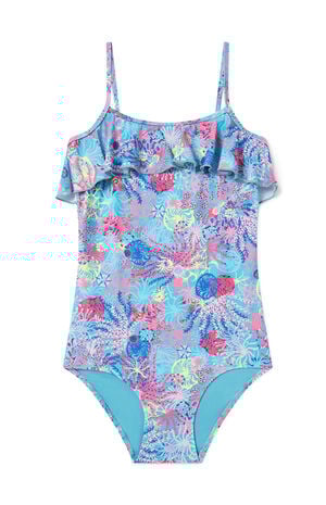 Kids Coral One Piece Swimsuit image number 1