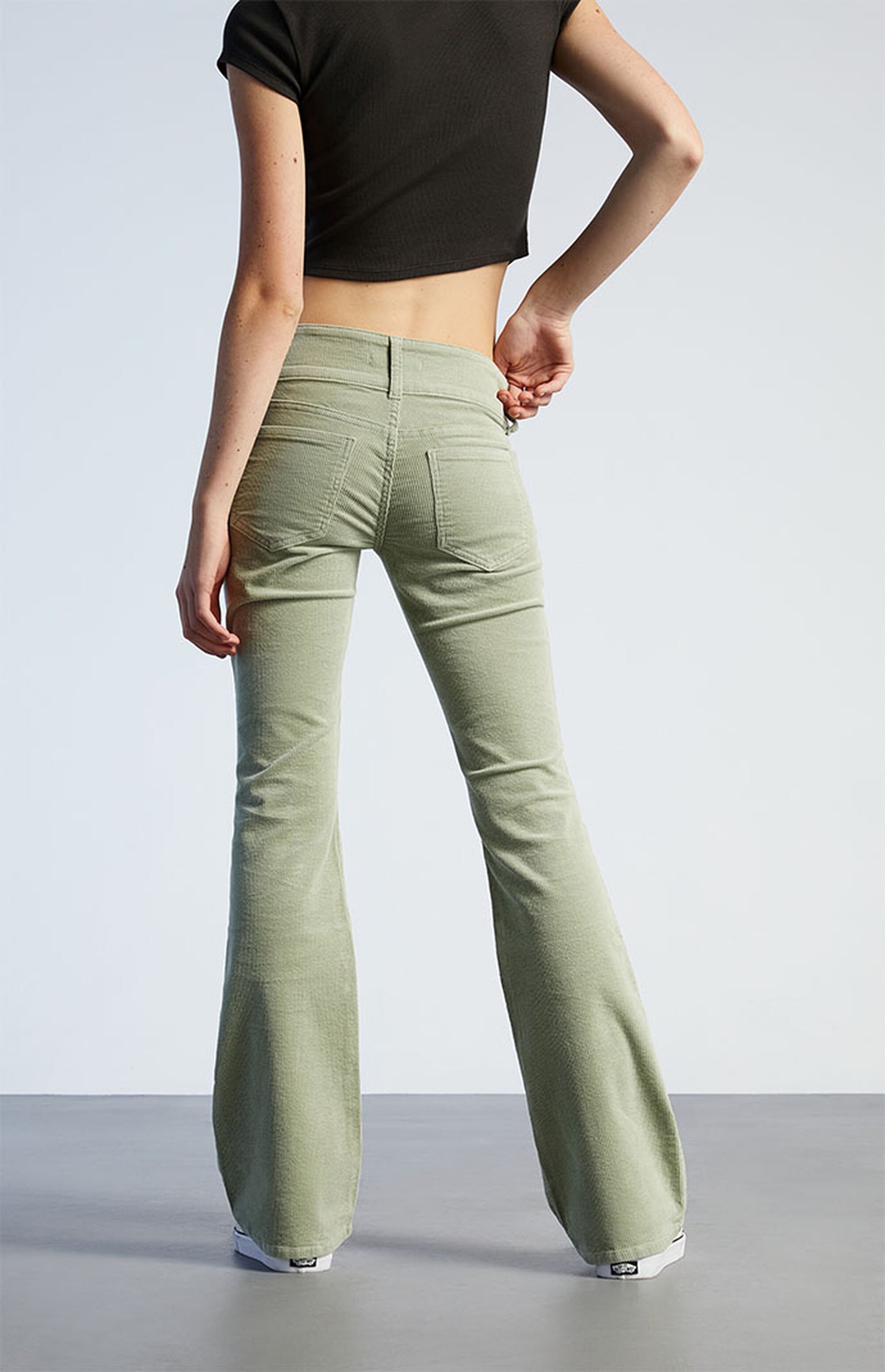PacSun Green Corduroy Low Rise Bootcut Jeans | PacSun