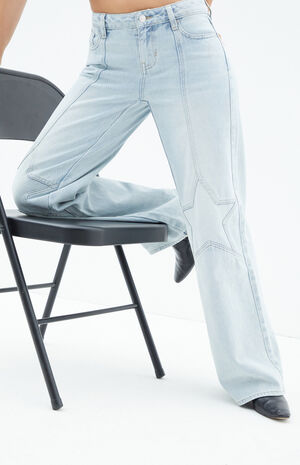 Casey Low Rise Baggy Jeans Star Light Indigo image number 5