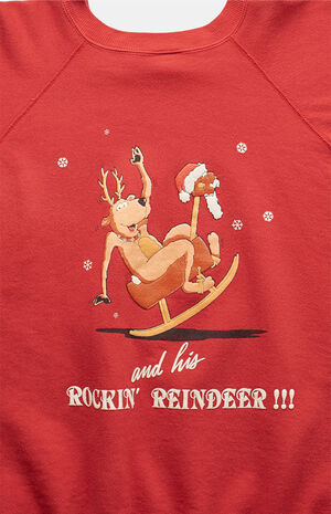 '90s Merry Christmas Rockin' Santa Crew Neck Sweatshirt image number 3
