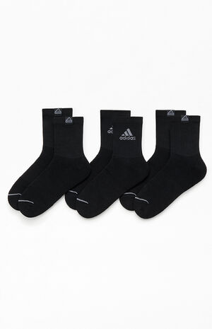 3 Pack Black Cushioned 3.0 Crew Socks image number 1