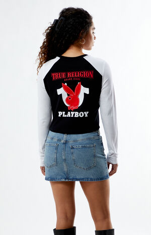 x Playboy Raglan Long Sleeve T-Shirt image number 3