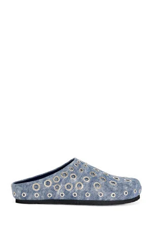 Women's Denim Marsha Grommet Flat Mules image number 1