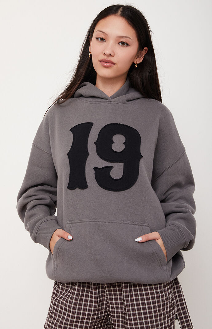 Pacsun Women s 19 Hoodie in Washed Black Size Small