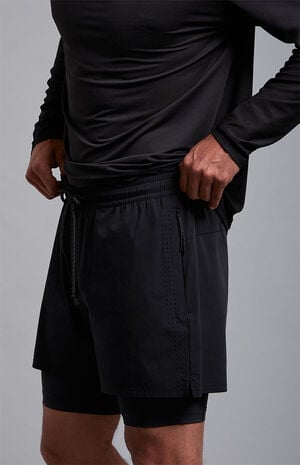 Active Black Running Shorts image number 6