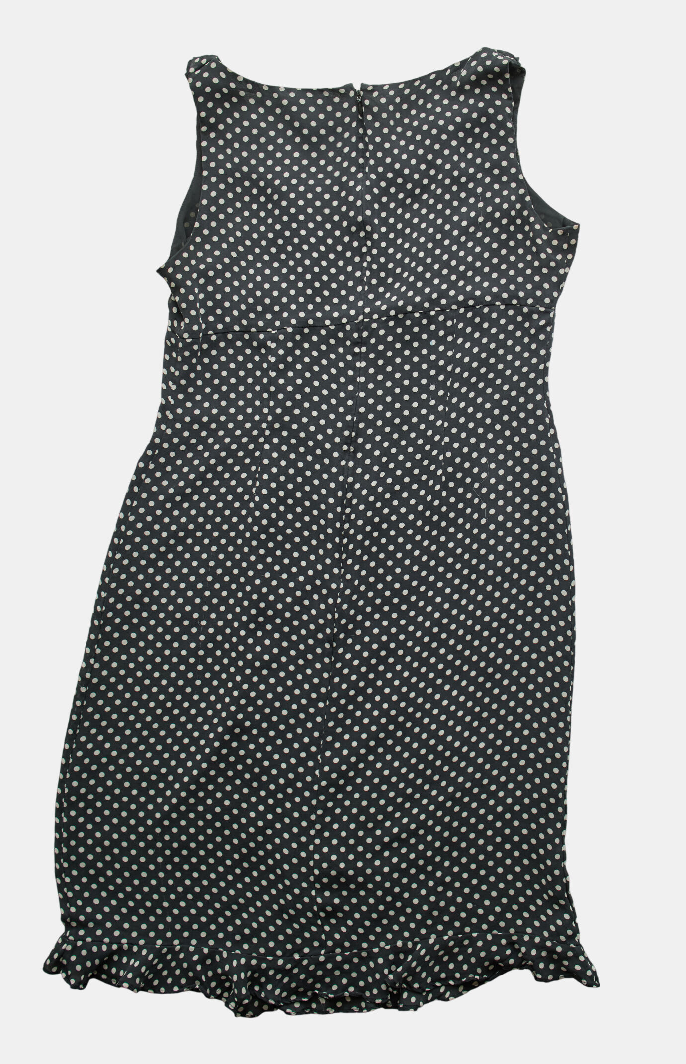 PS VINTAGE 2000s Polka Dot Midi V-Neck Dress