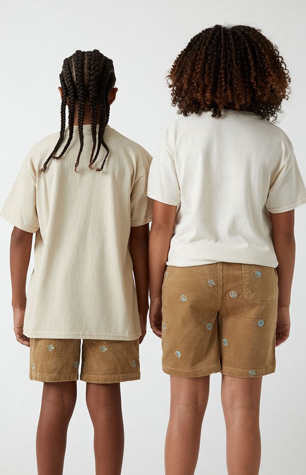 Pacsun Kids Corduroy Printed Volley Shorts