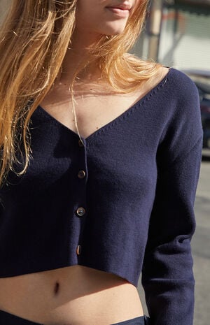 Blue Button Up Cardigan image number 2