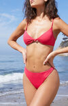 Eco Pink Riley High Waisted Skimpy Bikini Bottom Eco Pink Riley High Waisted Skimpy Bikini Bottom image number null