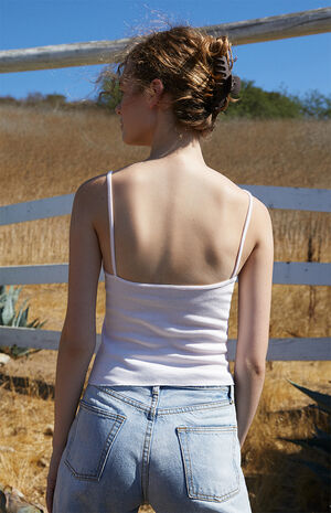 Pink Nicolette Lace Tank Top image number 3