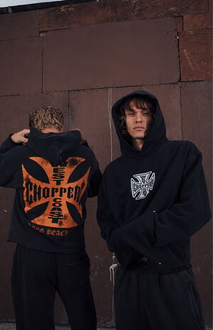 Frayed Cross Cropped Hoodie image number 4