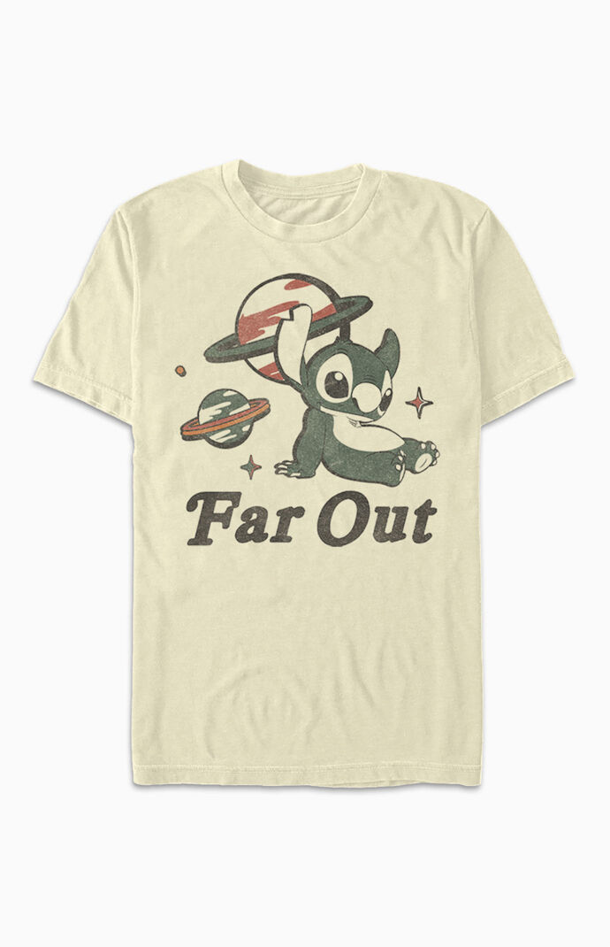 Women's Far Out Stitch T-Shirt In Natural - Size Large