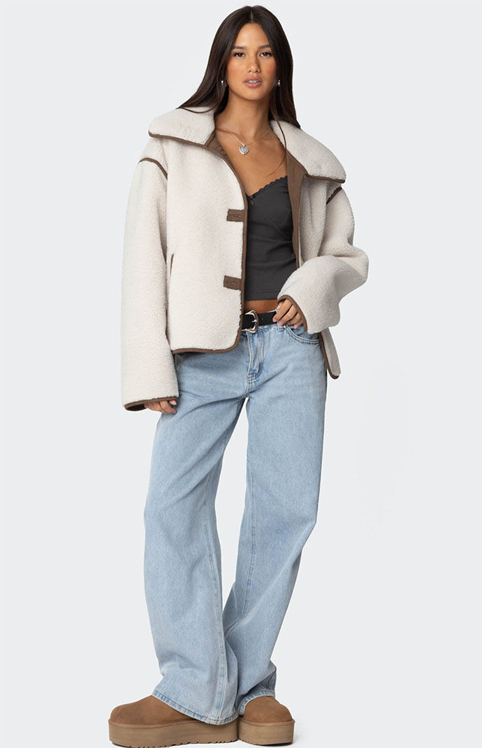 【SINOON】OVERSIZED SHEARLING JACKET MUSINSA | SINOON OVERSIZED SHEARLING JACKET (BEIGE)