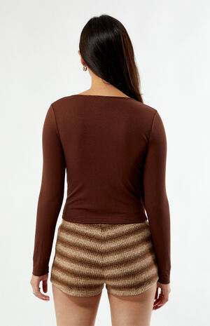 Striped Knit Micro Shorts image number 5