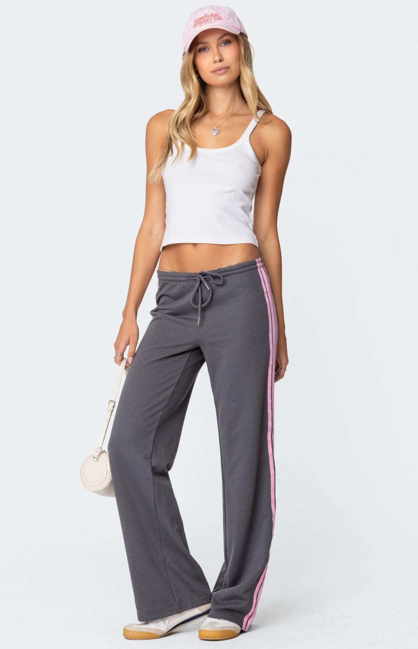 Edikted Averie Contrast Striped Sweatpants