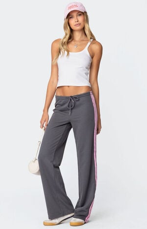 Averie Contrast Striped Sweatpants image number 5