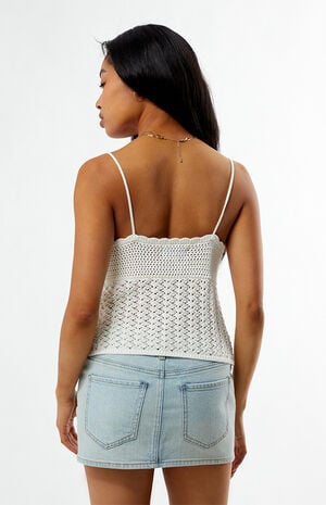 Leena Crochet Tie Front Tank Top image number 5