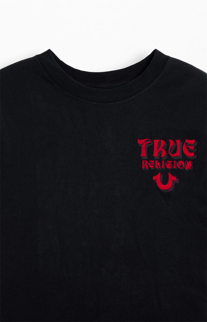 【TRUE RELIGION】★Tシャツ★ FLOCKED LOGO OVERSIZED TEE FLOCKED LOGO OVERSIZED TEE | True Religion