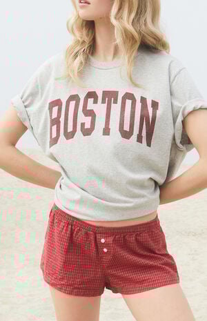 Light Gray Boston Oversized T-Shirt