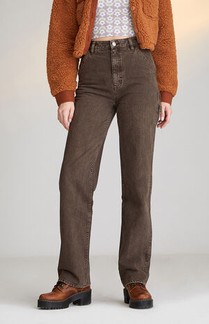Brown Boyfriend Carpenter Pants image number 1