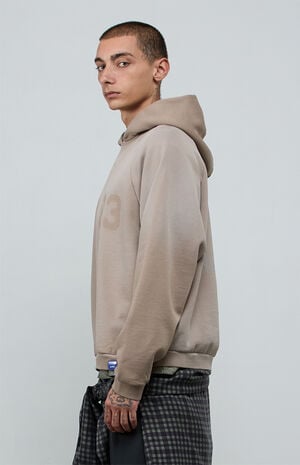 1183 Khaki Vintage Wash&nbsp;Heavyweight Raglan Oversized Fleece Hoodie image number 4