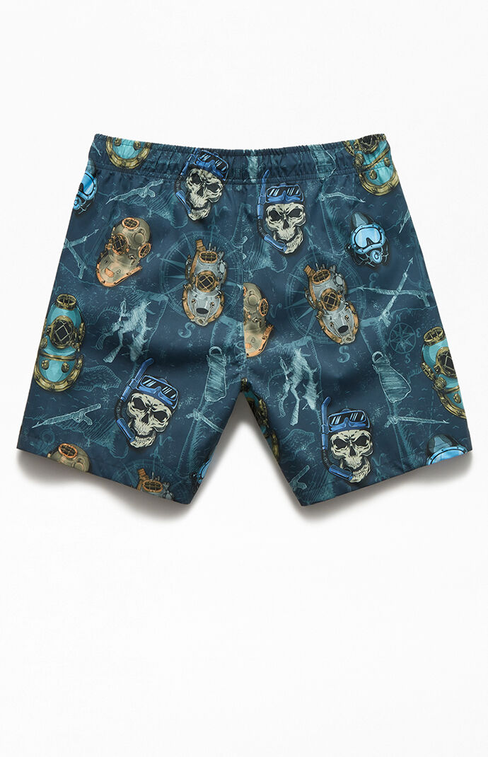 Psycho Scuba Divers 17" Swim Trunks
