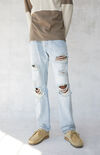 Light Indigo Loose Rigid Jeans Light Indigo Loose Rigid Jeans image number null