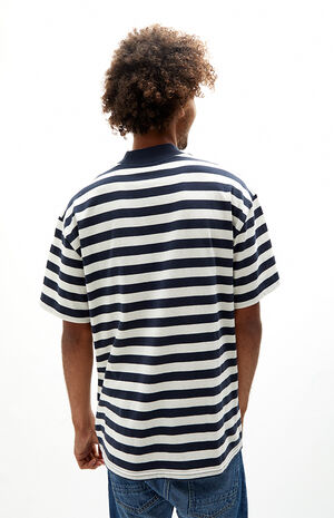 Striped Mock Neck T-Shirt image number 3