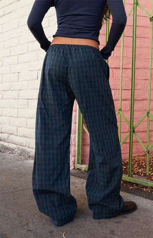 Green Plaid Anastasia Baggy Pants image number 4