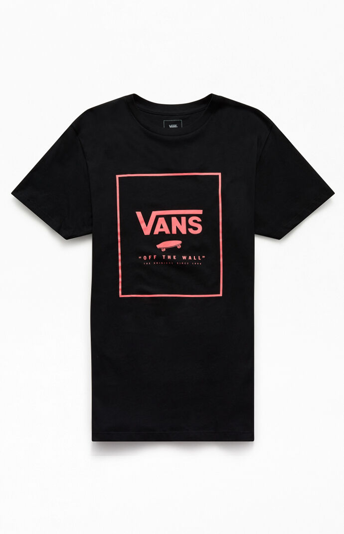 black and pink vans shirt
