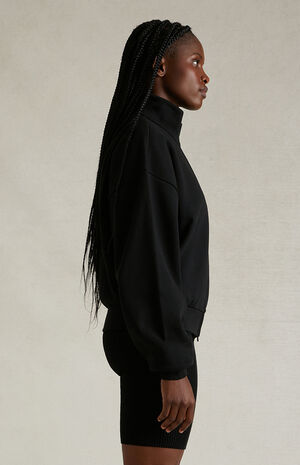 Women's Black Zip Up Jacket image number 3