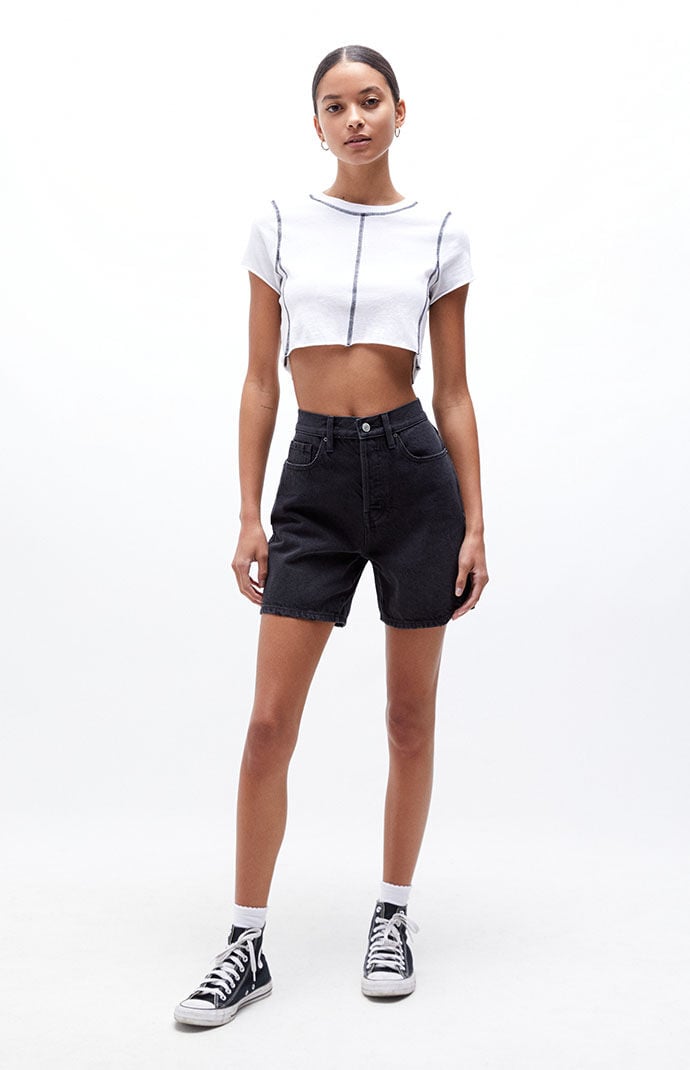 Pacsun black mom shorts store