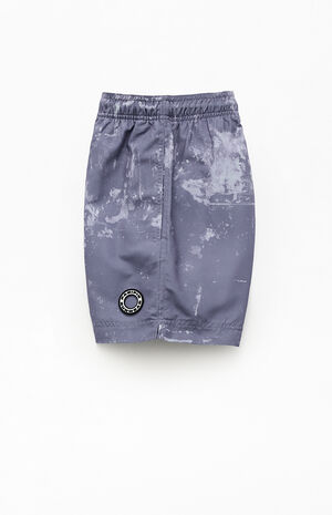 Gray Oil Dye 4.5" Swim Trunks image number 3