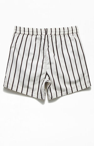 Cream Stripe 15" Swim Trunks image number 2