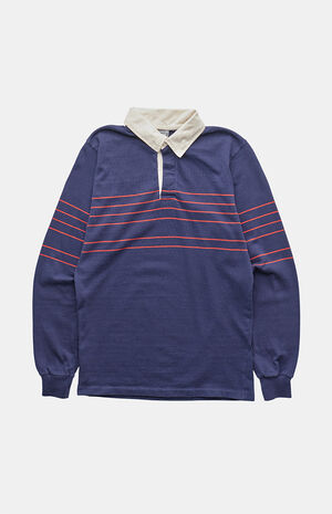 '80s Striped Polo Top image number 1