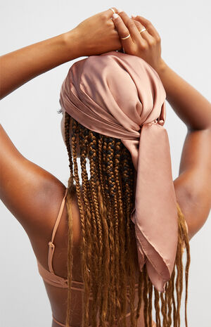 Latte Satin Scarf image number 3