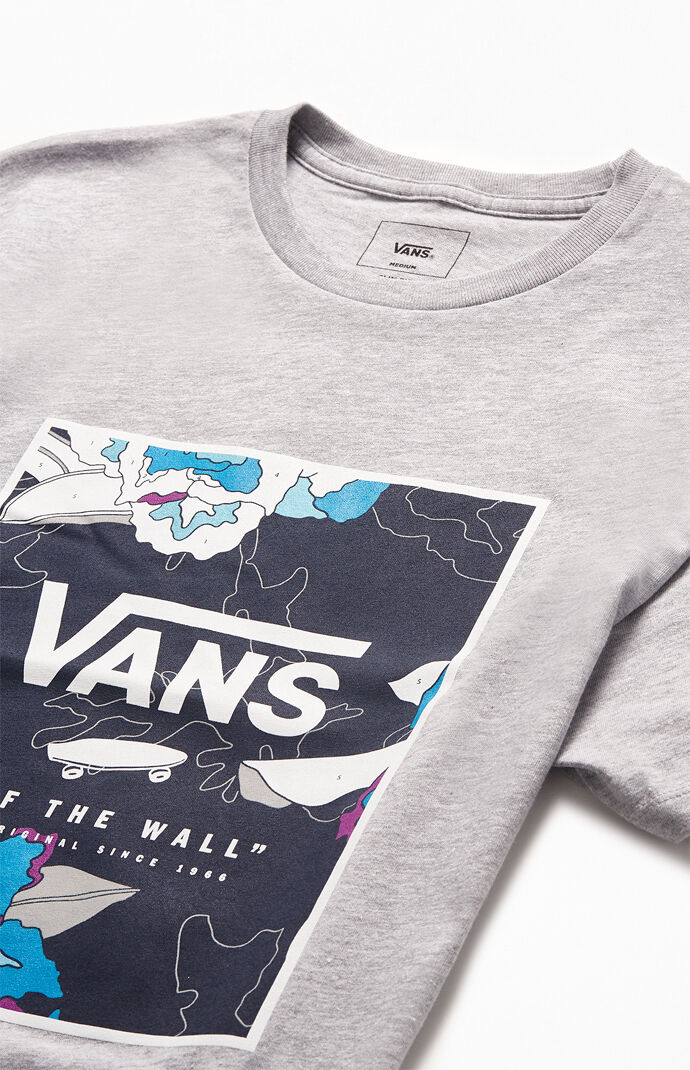 Heather Grey Print Box T-Shirt