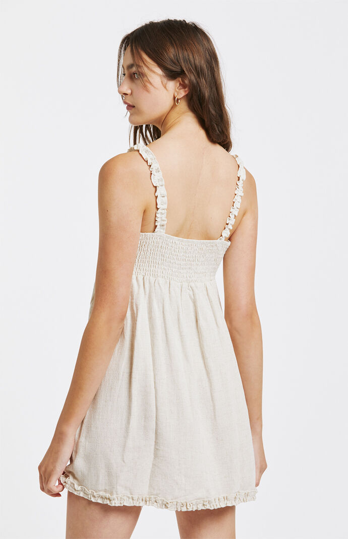 Ruffle Linen Babydoll Dress