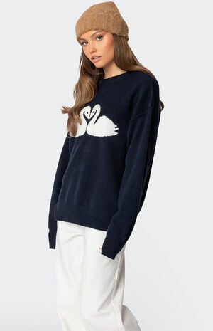 Swan Oversized Knit Sweater image number 4