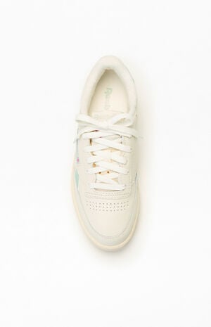 Women's White & Green Club C Revenge Sneakers image number 5