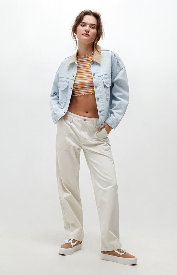 Levi's Off White 94 Baggy Utility Pants | Plaza Las Americas