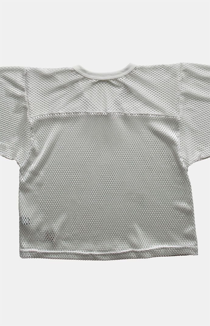 PS VINTAGE 2000s Mesh Cropped Jersey V-neck Top
