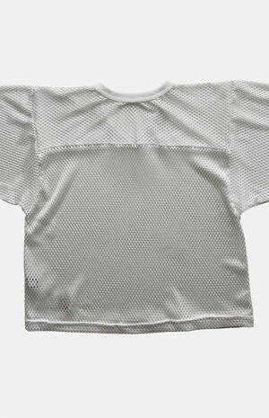 2000s Mesh Cropped Jersey V-neck Top image number 2