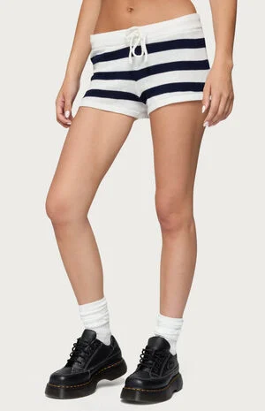 Amaris Striped Knit Shorts image number 2